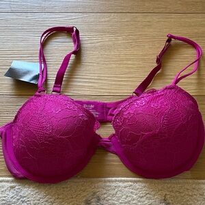 Fuchsia Lace Bra